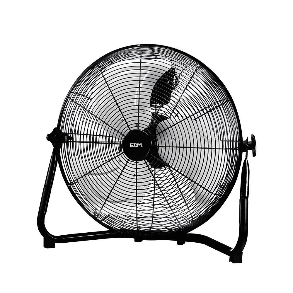 Ventilador Industrial De Suelo. Color Negro 100W Aspas Ø45 X 54 Cm