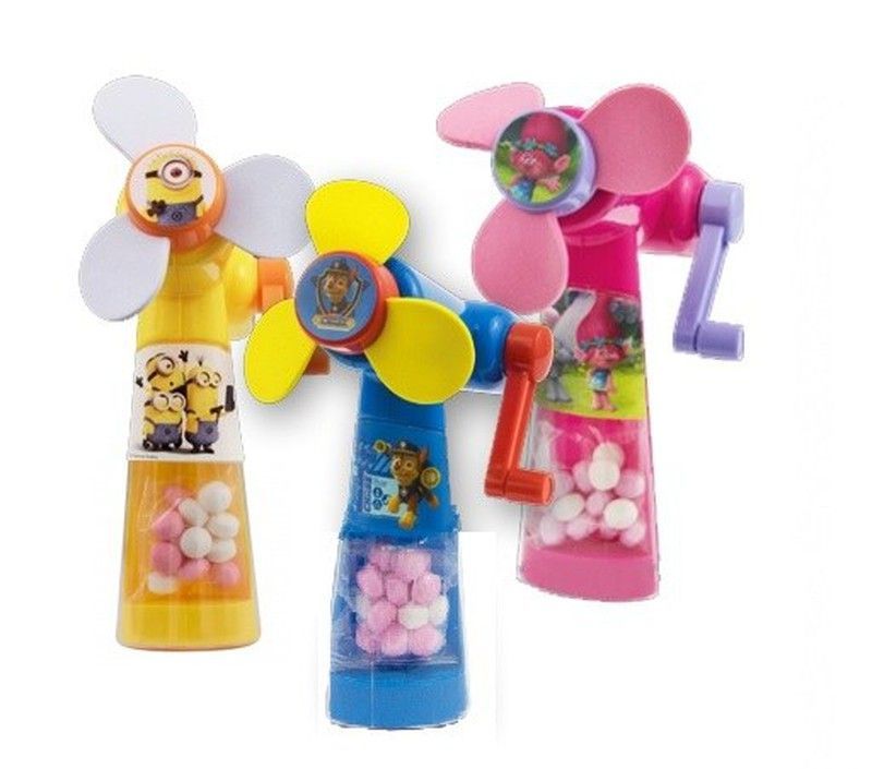 Ventilador Manual Minion+Pc+Trolls 12Uds