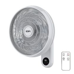 Ventilador Pared Mando A Distancia, Blanco, Potencia 55 W, Aspas Ø40 Cm