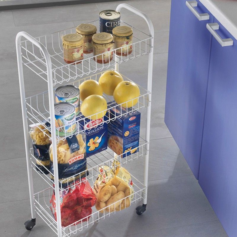 Verdulero con ruedas METALTEX. Verdulero Con Ruedas 4 Alturas Pisa