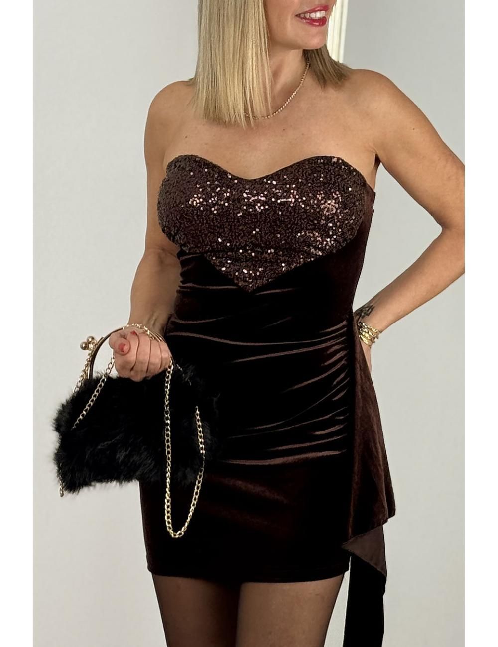 Vestido Chandon marrón