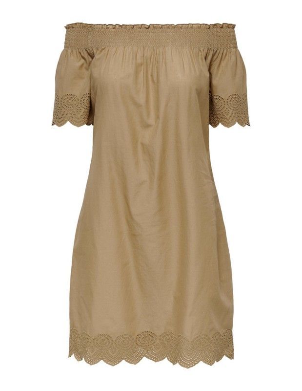 Vestido con calados palabra de honor Only Tigers Eye