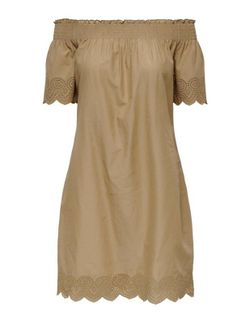 Vestido con calados palabra de honor Only Tigers Eye