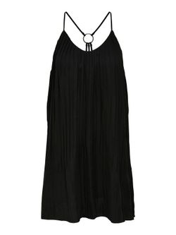 Vestido corto de tirante fino con micro plisado Only Black