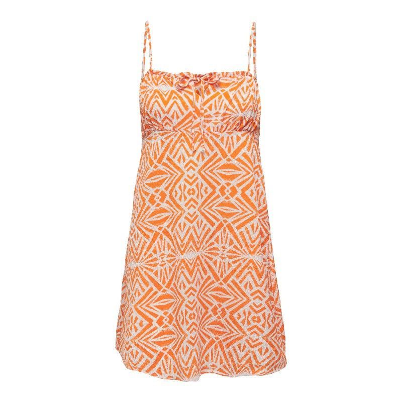 Vestido corto de tirantes con estampado geométrico Only Orange