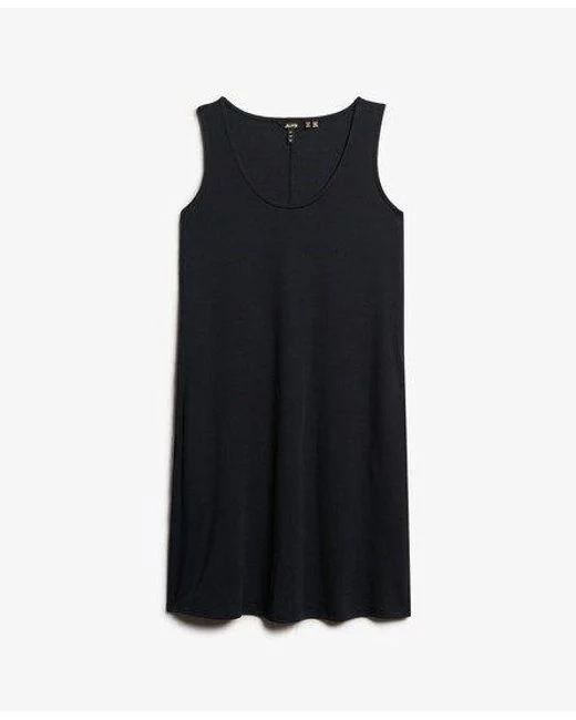 Vestido corto de tirantes Superdry Black