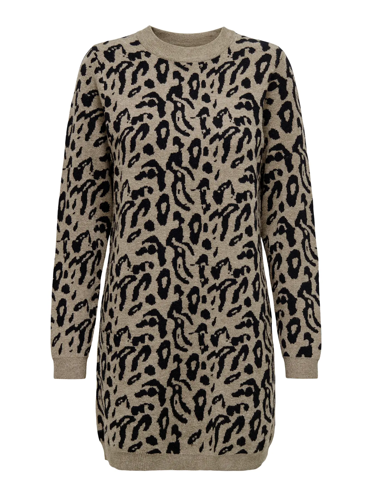 Vestido de punto con estampado animal print Only Fossil