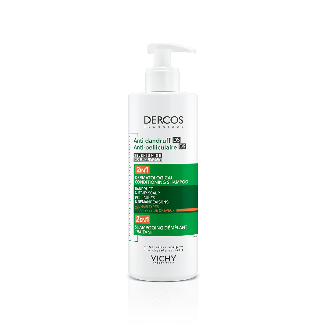 Vichy Dercos Champú Acondicionador Anticaspa DS 2 en 1 390 ml