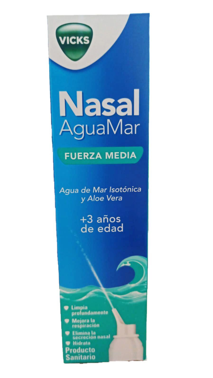Vicks Nasal Aguamar Fuerza Media 120ml