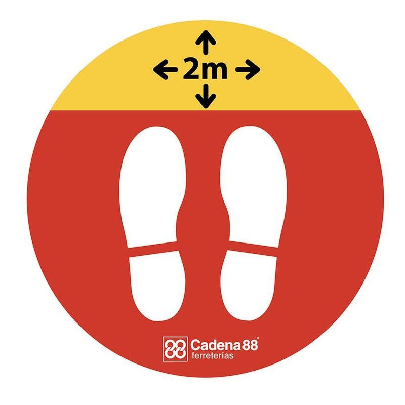 Vinilo señalización distancias Vinilo Adh.Antides"2 Metros" Dia.40 5 Ud
