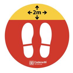 Vinilo señalización distancias Vinilo Adh.Antides"2 Metros" Dia.40 5 Ud