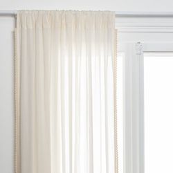 Visillo beige de encaje 140X240 cm