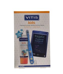 Vitis Kids Pack Gel Dentifrico + Cepillo Dental + Pizarra Magnética de Regalo