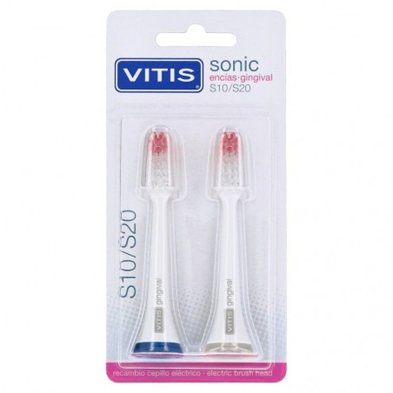 Vitis Sonic Encias Recambio Cepillo Electrico Sonic S10/S20 Gingival 2 Unidades