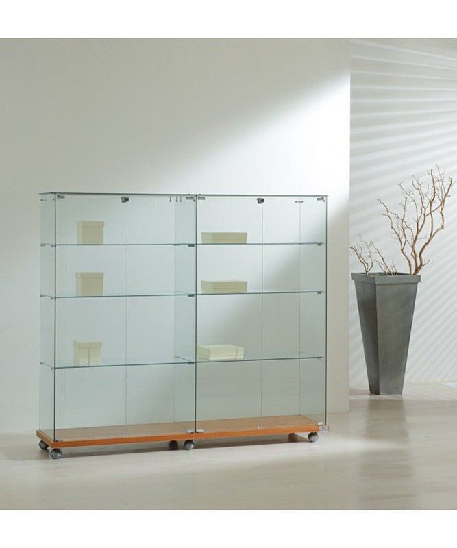 Vitrina 140 x 157 x 40 cm. 2 módulos y 6 estantes