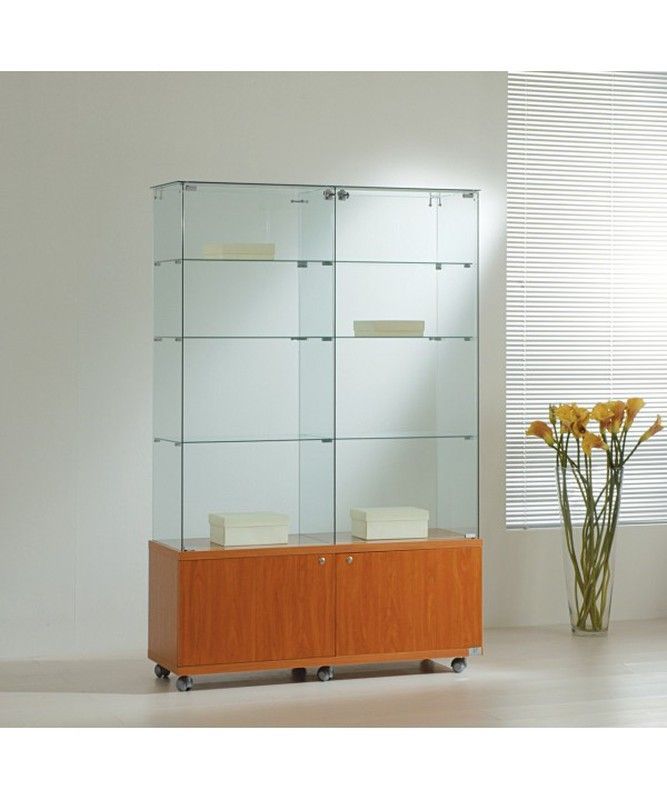 Vitrina 180 x 117 x 40 cm. 2 modulos, buck y 6 estantes