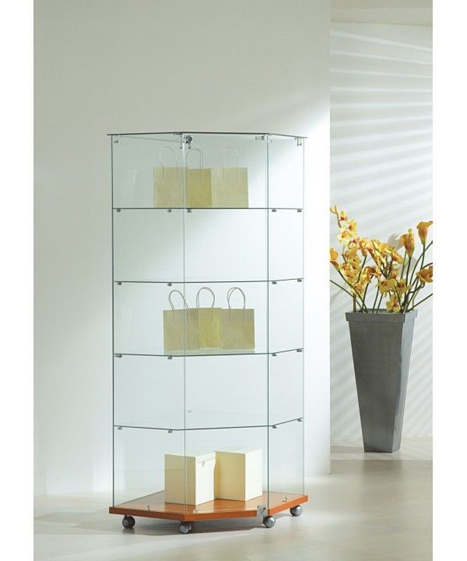 Vitrina 180 x 68 x 68 cm. Angular 4 estantes