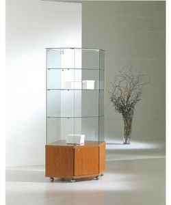 Vitrina 180 x 68 x 68 cm. Angular, buck y 3 estantes