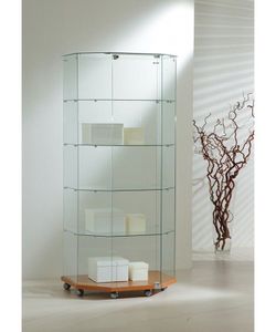 Vitrina 180 x 80 x 60/40 cm. Trapezoidal. 4 estantes