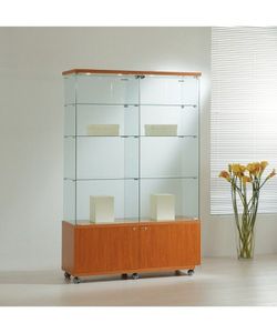 Vitrina 181 x 117 x 40 cm. 2 módulos con buck, 6 estantes y luz