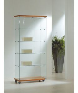 Vitrina 181 x 80 x 40 cm. 4 estantes. Con luz