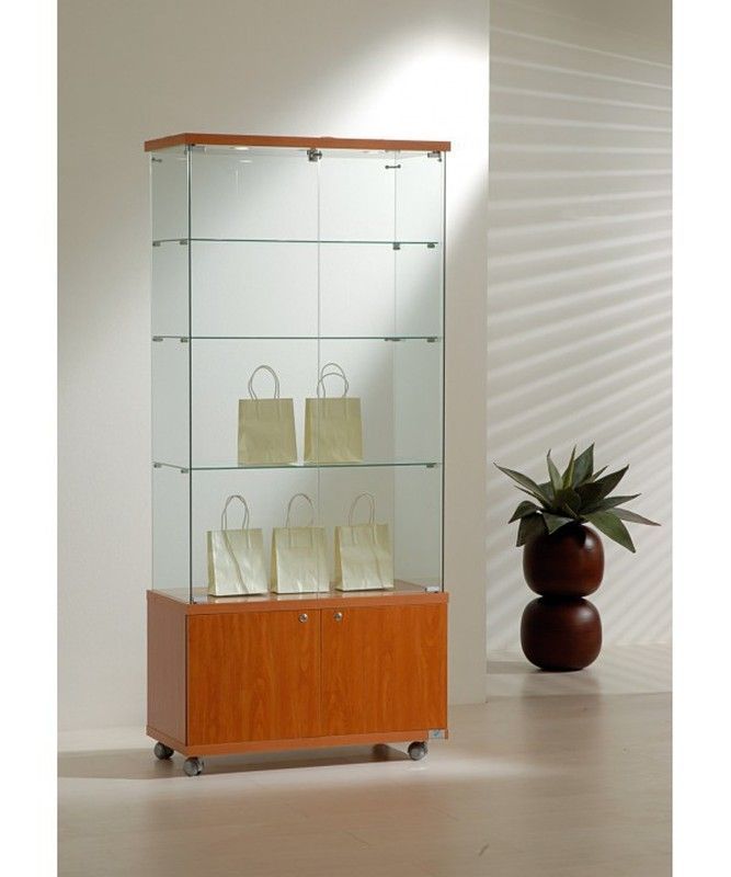 Vitrina 181 x 80 x 40 cm. Buck, 3 estantes y luz