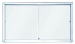 Vitrina con puertas correderas. Fondo magnético.