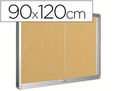 Vitrina de anuncios q-connect marco de aluminio 900 x 1200 mm