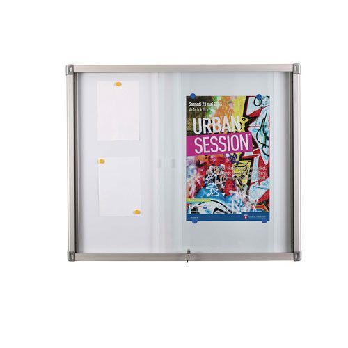 Vitrina Mural para Exterior Puerta Telescópica Vertical 100 x 120 cm.