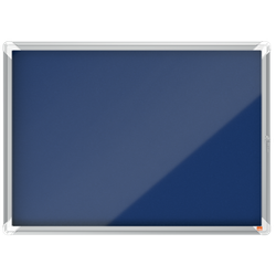 Vitrina NOBO Premium Plus de fondo de fieltro 8xA4, azul