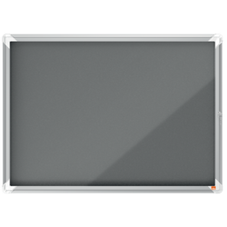 Vitrina NOBO Premium Plus de fondo de fieltro 8xA4, gris