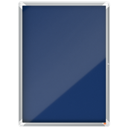 Vitrina NOBO Premium Plus de fondo de fieltro 9xA4, azul