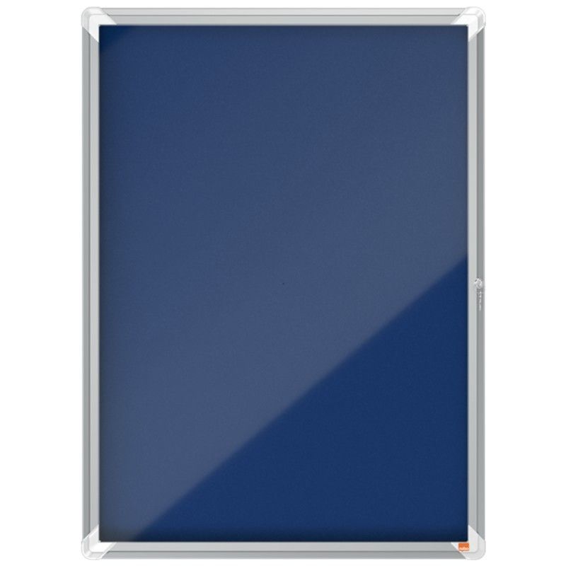 Vitrina NOBO Premium Plus de fondo de fieltro 9xA4, azul