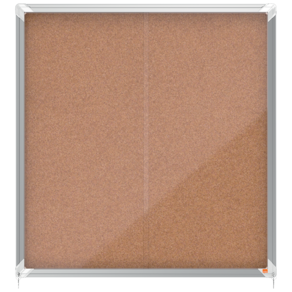 Vitrina NOBO Premium Plus de puerta corredera fondo de corcho 12 x A4 hojas