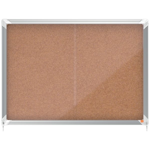 Vitrina NOBO Premium Plus de puerta corredera fondo de corcho 8 x A4 hojas