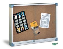 Vitrina para anuncios, estructura de aluminio, 100X146 cm. (Puertas de cristal)