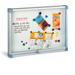 Vitrina para anuncios puertas cristal 100x150 cm