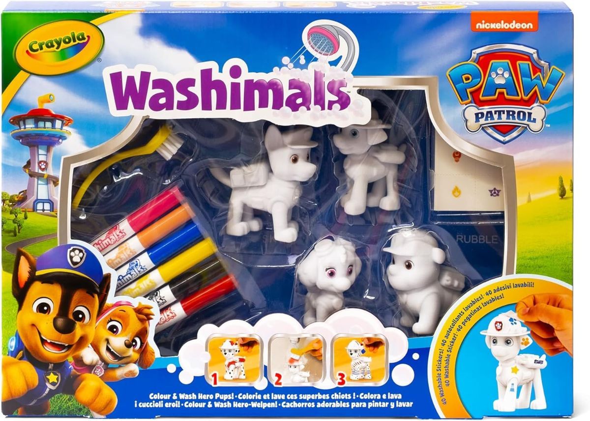 Washimals Paw Patrol Set 4 Mascotas para Colorear