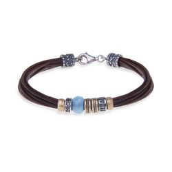 WB233X Pulsera Plata de Palo Cuarzo azul mujer