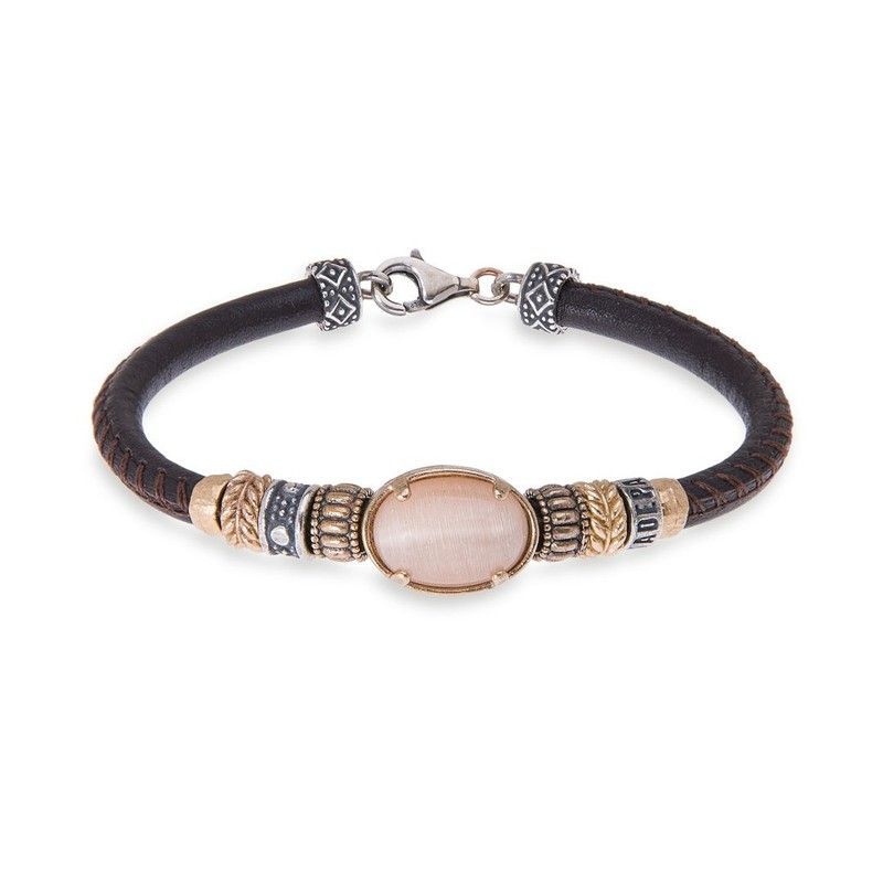 WB284X Pulsera mujer  Plata de Palo Cuarzo con piezas de plata