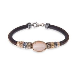 WB284X Pulsera mujer  Plata de Palo Cuarzo con piezas de plata