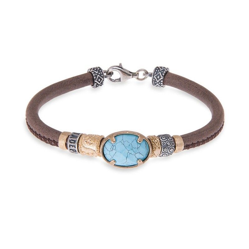 WB285X Pulsera PLATA DE PALO Turquesa