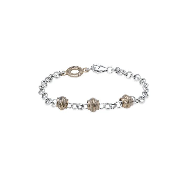 WB585X Pulsera PLATA DE PALO de mujer Rimal con Plata 925 y bronce