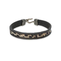 WB593X Pulsera Plata de Palo mujer Marrakech con Plata 925, bronce, cuero y textil cierre de garfio