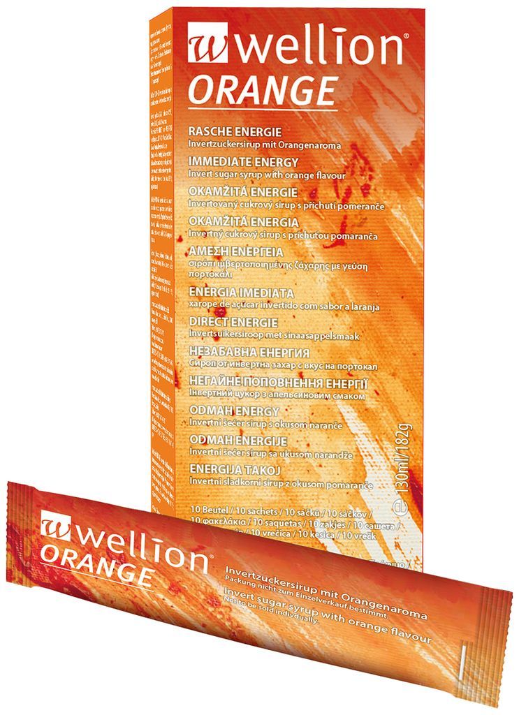 Wellion Orange Jarabe de Azúcar Invertido 10 Sobres