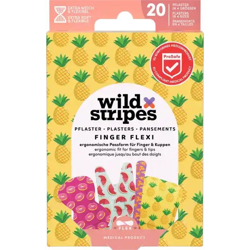 Wild Stripes Apósitos de Plastico Impermeables Food 20 Unidades