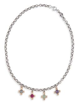 WN226X Collar PLATA DE PALO de mujer chapado en plata 925 colección Nymbria