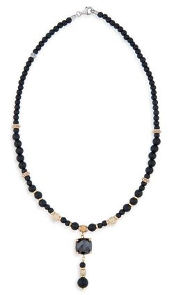 WN231N Collar PLATA DE PALO mujer de bronce, ónix y circonitas colección Zaira