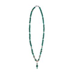WN283X Collar Plata de Palo de Mujer Argan de Malaquita, Bronce y Plata 925