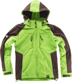 Workshell con cierre de cremallera multibolsillos Verde / Lima / Marron